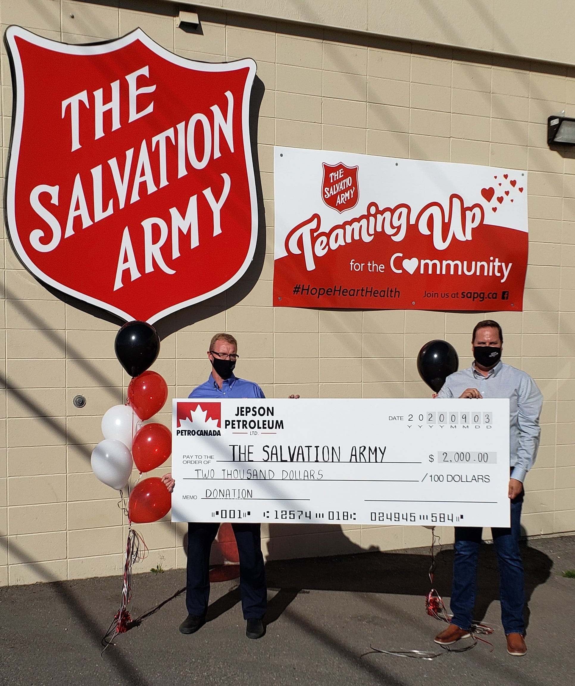 Jepson Petroleum Ltd. supports the Salvation Army